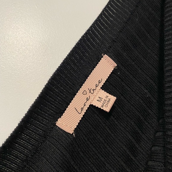 Black Sweater Wrap Dress - Picture 2 of 3